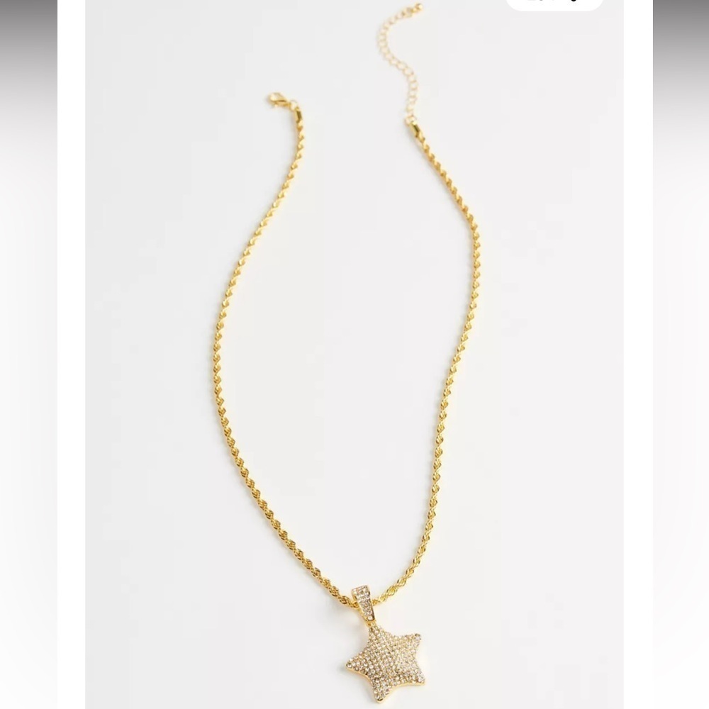 NWT Urban Outfitters Iced Star Rhinestone Pendant Necklace